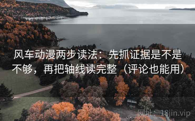 风车动漫两步读法：先抓证据是不是不够，再把轴线读完整（评论也能用）