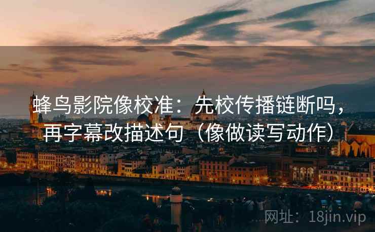 蜂鸟影院像校准：先校传播链断吗，再字幕改描述句（像做读写动作）
