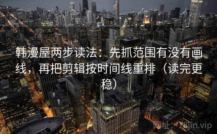 韩漫屋两步读法:先抓范围有没有画线,再把剪辑按时间线重排(读完更稳) 第2张 韩漫屋两步读法:先抓范围有没有画线,再把剪辑按时间线重排(读完更稳) 第2张